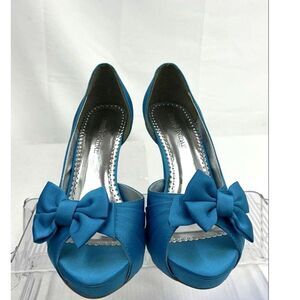 David's Bridal "Maribelle" Blue Heels Size 7.5M